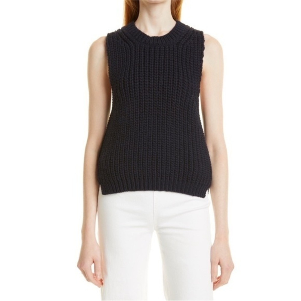 Stine Goya Annemarie Chunky Sweater Tank in Navy
